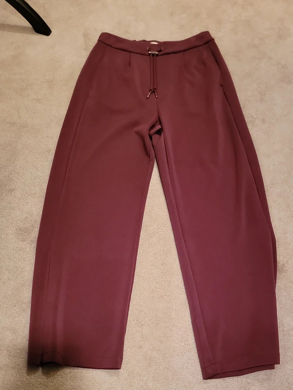 Scotch & Soda Wide-Leg Pull-On Pants in Plum